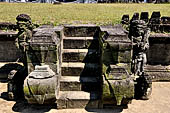 Candi Panataran - Platform at the north-west of the compound. Stairway with dvarapalas.